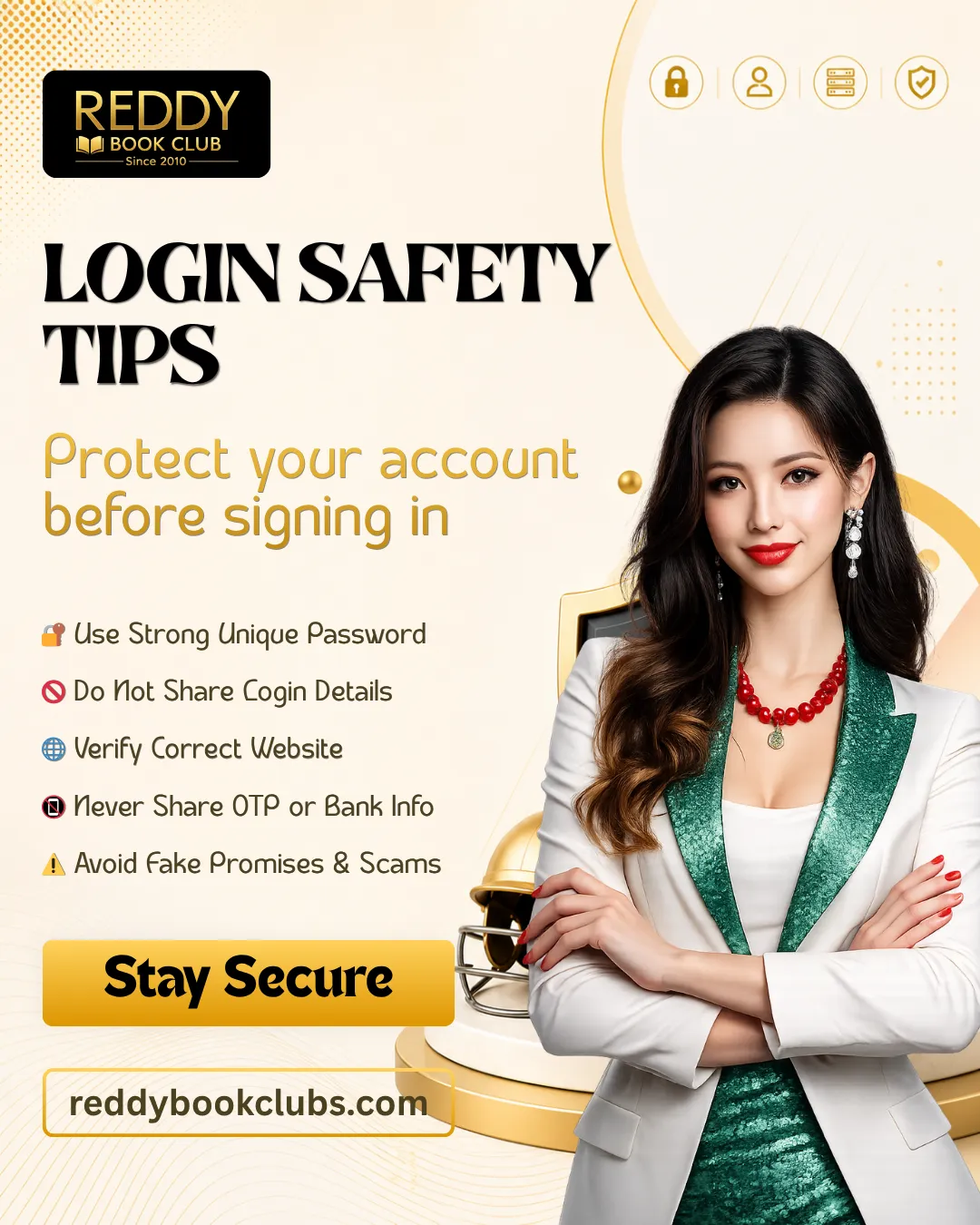 Account safety tips before login
