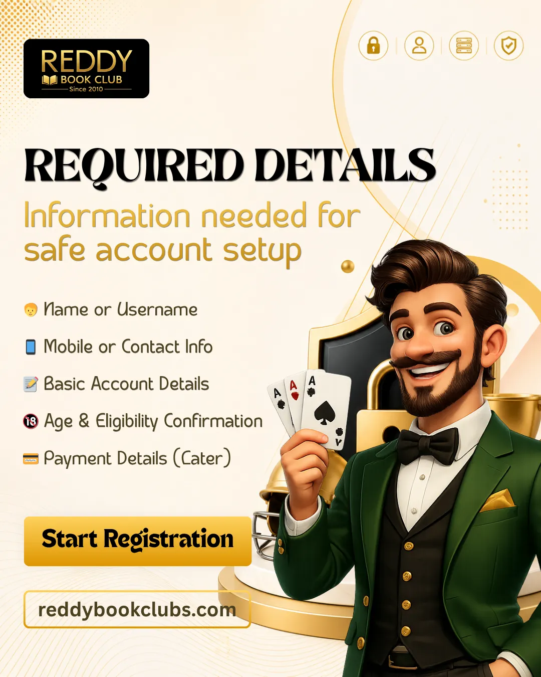 Details needed for Reddy Book registration