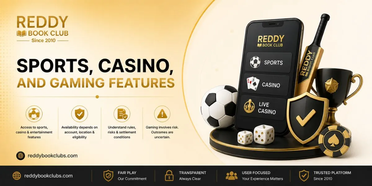 Sports casino and gaming features
