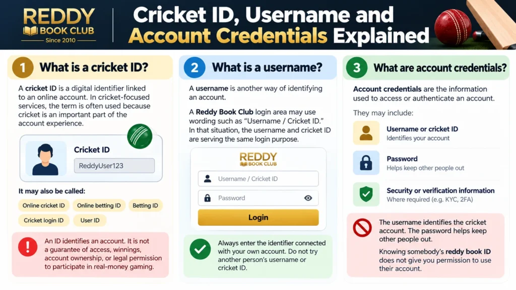 Reddy book club Cricket ID, Username and Account Credentials Explained