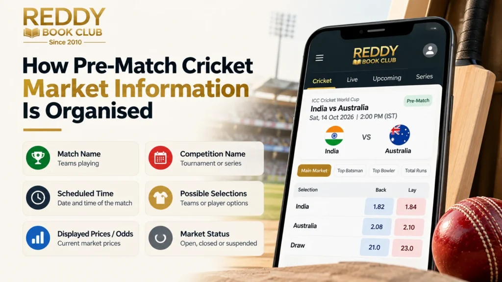 How Pre-Matcsh Cricket Market Information Is Organised
