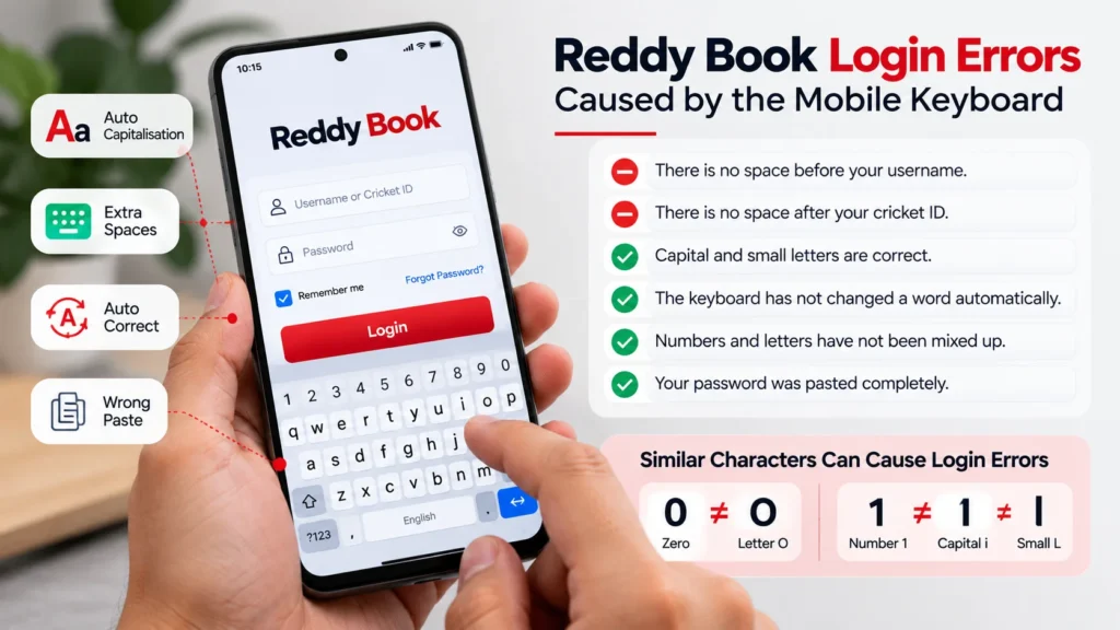 Reddy Book Login Errors Caused by the Mobile Keyboard