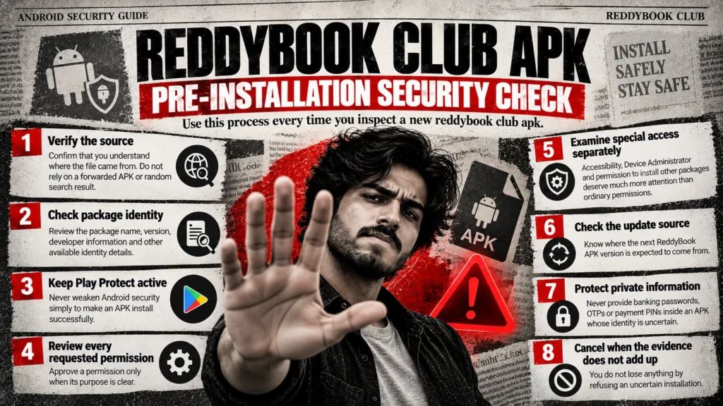 ReddyBook Club APK Pre-Installation Security Check